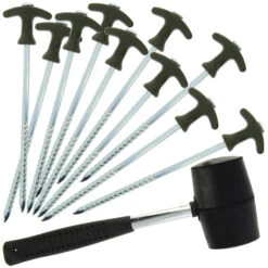NGT Bivvy Peg Set With 10 Tent Pegs And Mallet 8 NGT Bivvy Peg Set With 10 Tent Pegs And Mallet -The Ultimate Fishing Gear Store e649478e9c64dd32